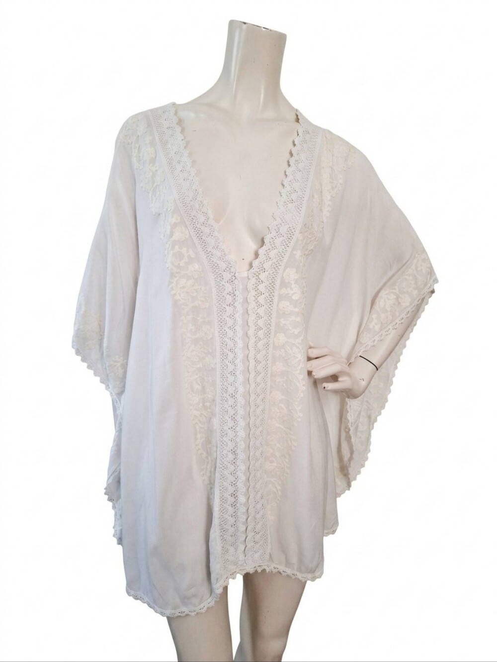 Melissa Odabash Beach Tunic Cover-up White One-Size